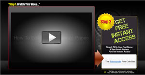 Free Black Video Squeeze Page Template