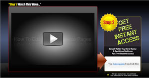 Free Blue Video Squeeze Page Template