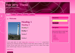XHTML Pink Girly Website Template