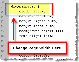 Change Page Width